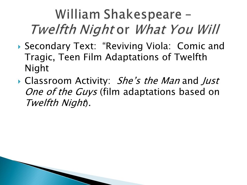 Twelfth night criticism and essays about education